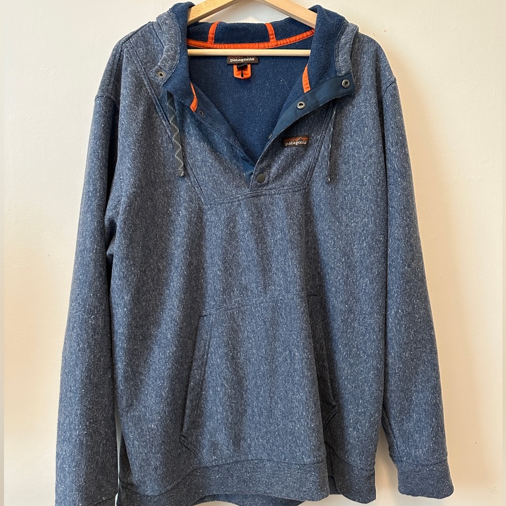 Patagonia blue Men's Hemp Hoody Sweatshirt size xl